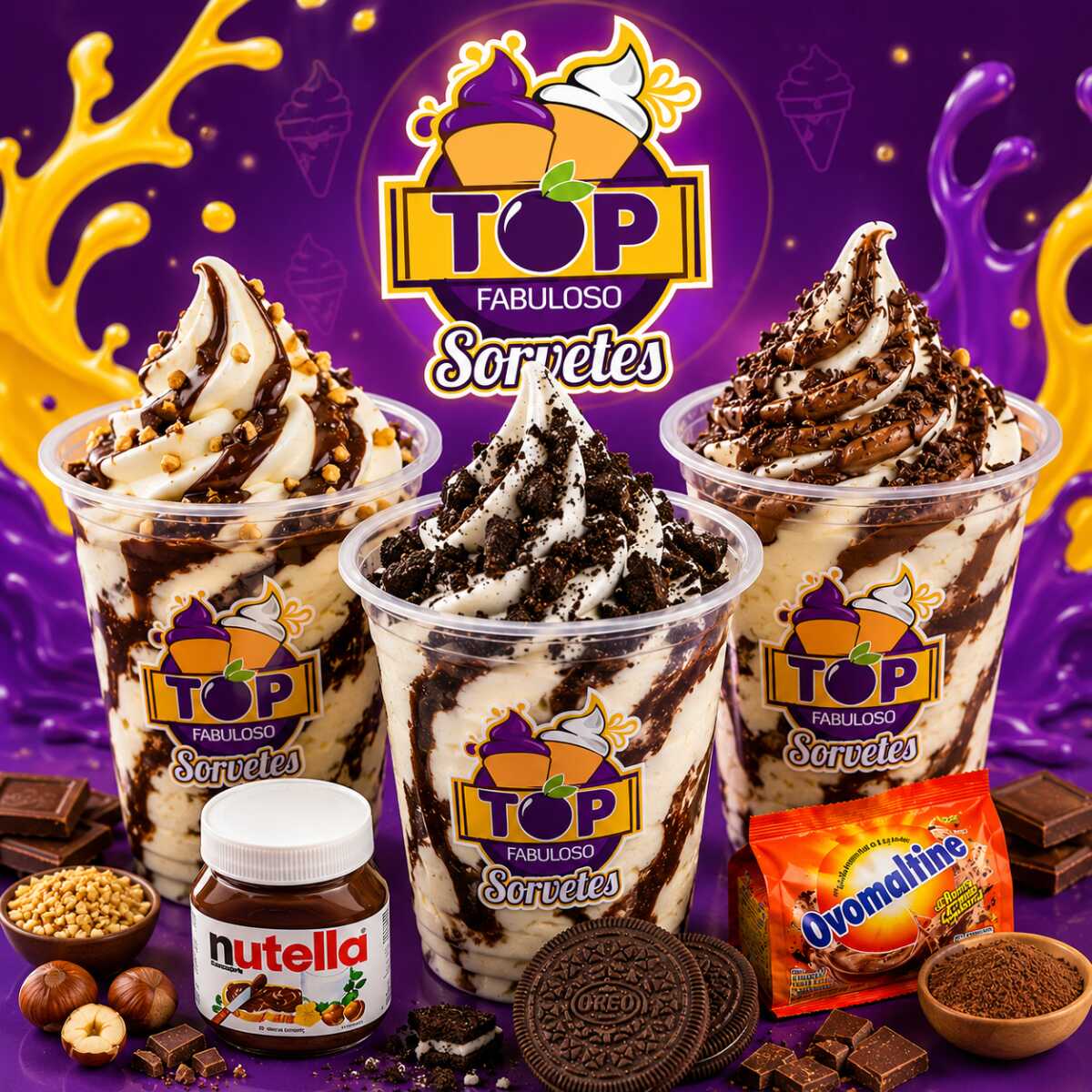 Sundaes com sabores especiais !