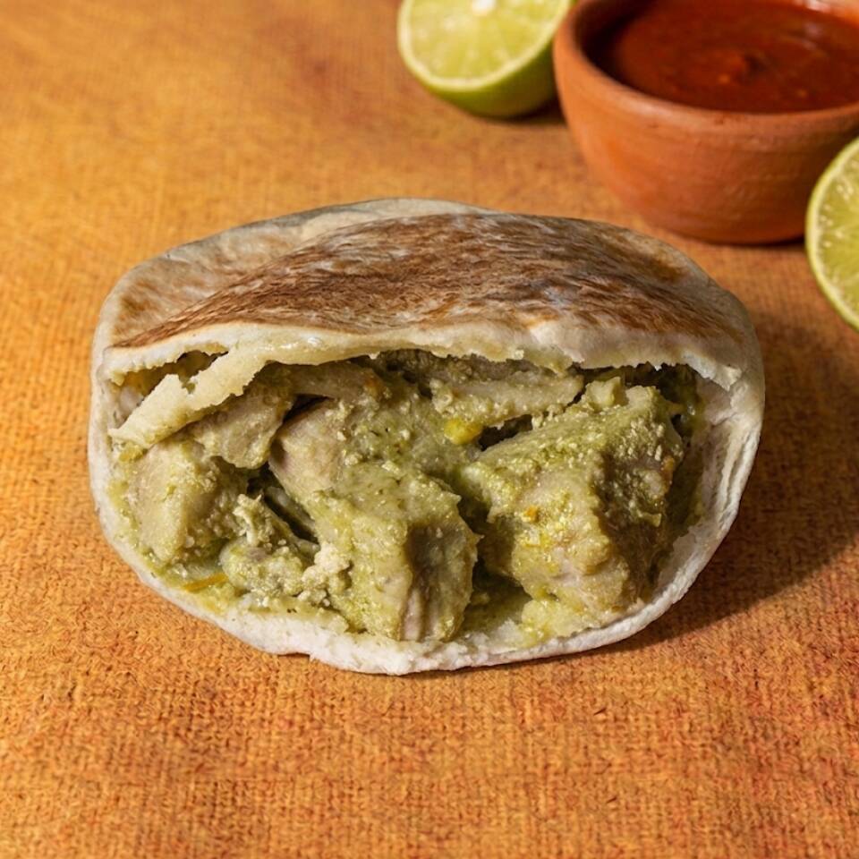 Gordita Asado en Verde
