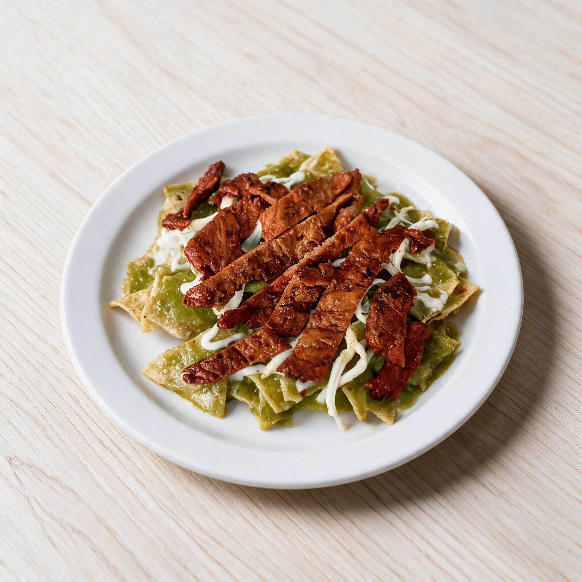 Chilaquiles con carne enchilada