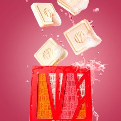 Caixa com 4 sabonetes em barra 75g cada.