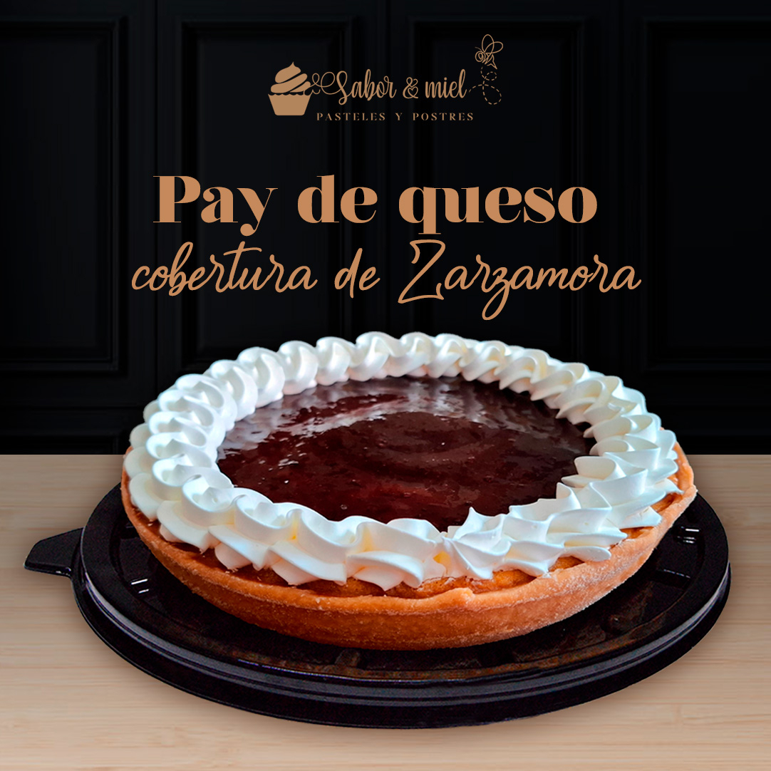 Pay de Queso con Cobertura de Zarzamora