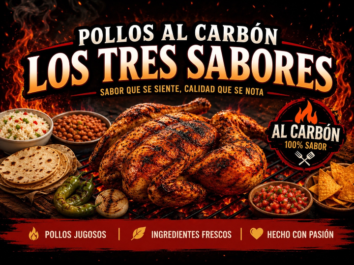 Pollos Al Carbón Los 3 Sabores