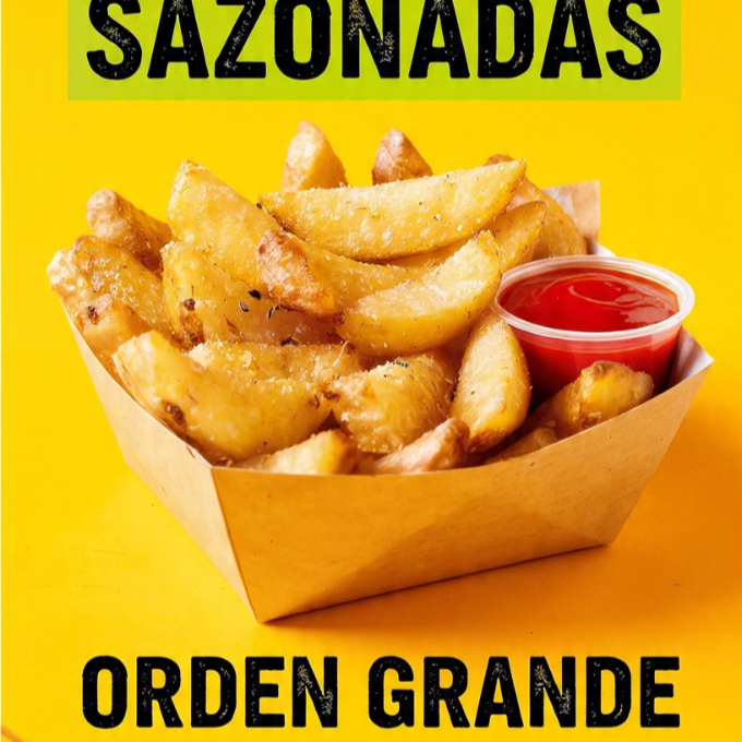 Orden completa de papas de gajo