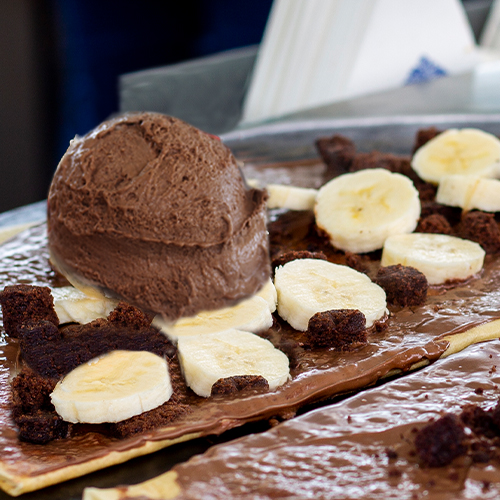 Crepe Nutella Platano Helado Chocolate