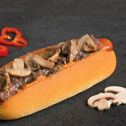 Hot Dog Con Champiñones