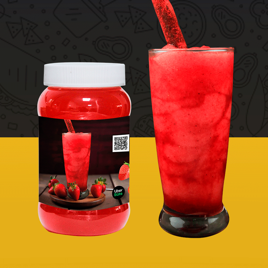 Frappe De Fresa de Agua 500 Ml