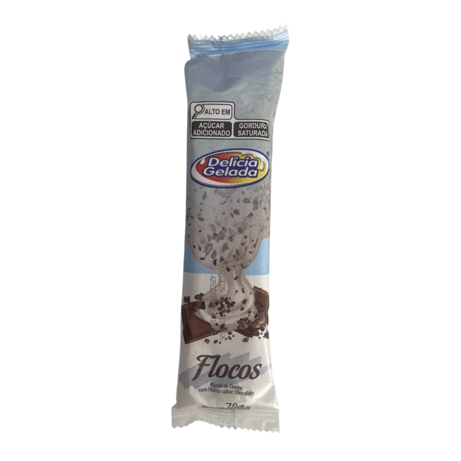 Picolé sabor flocos 70g