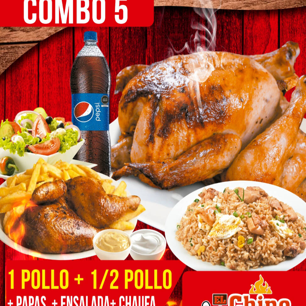1 Pollo, 1/2 Pollo más Pepsi
