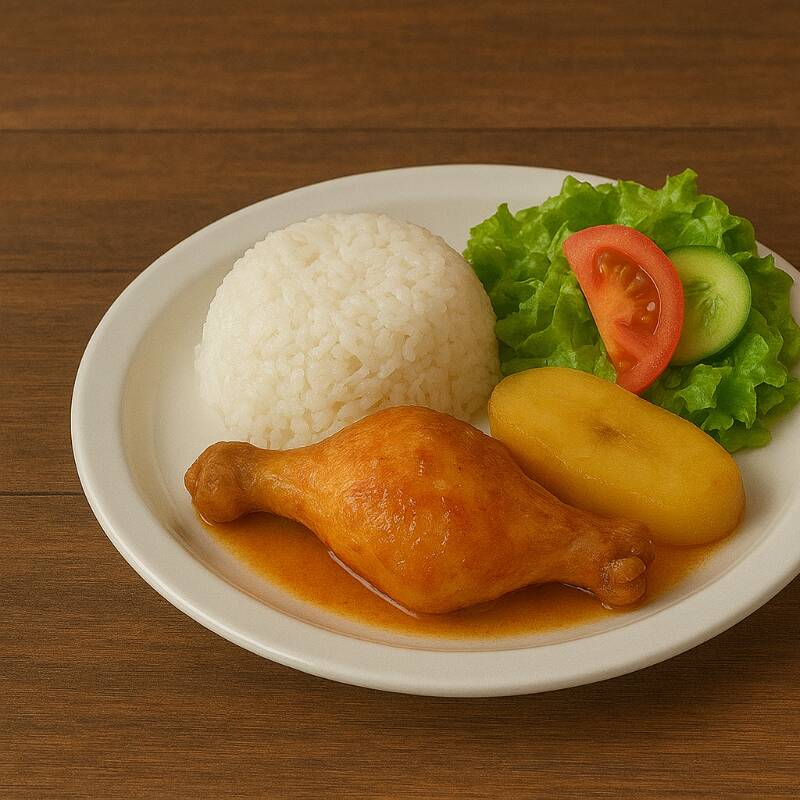 Pollo Sudado + Sopa de Sancocho + Gaseosa 250 ml