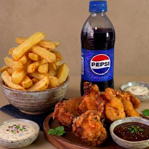 Combo : 6 alitas + papas + 1 Pepsi