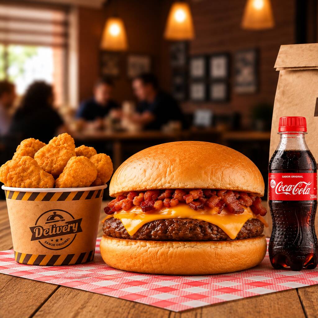 X-Bacon, Nuggets P, Coca Cola 200ml