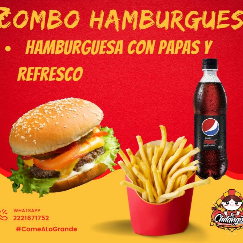Combo #1: Hamburguesa con Queso