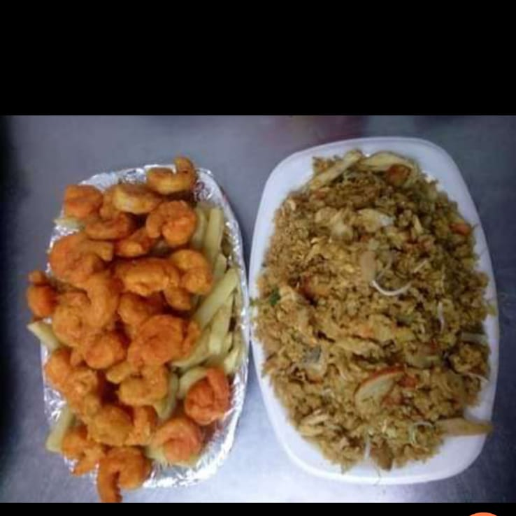 Chau Fan con Camarón Apanado