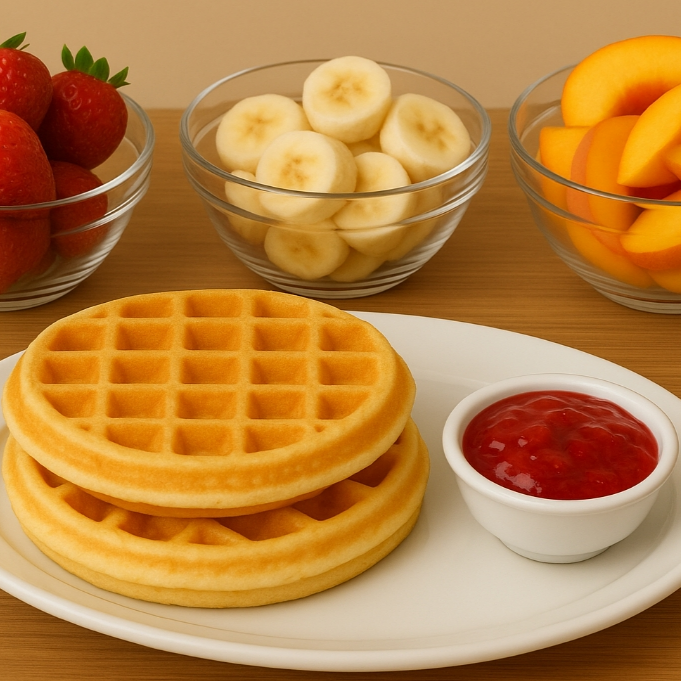 2 Wafles con Fruta