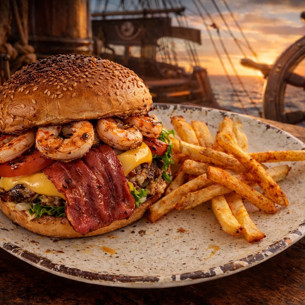 Hamburguesa Mar y Tierra