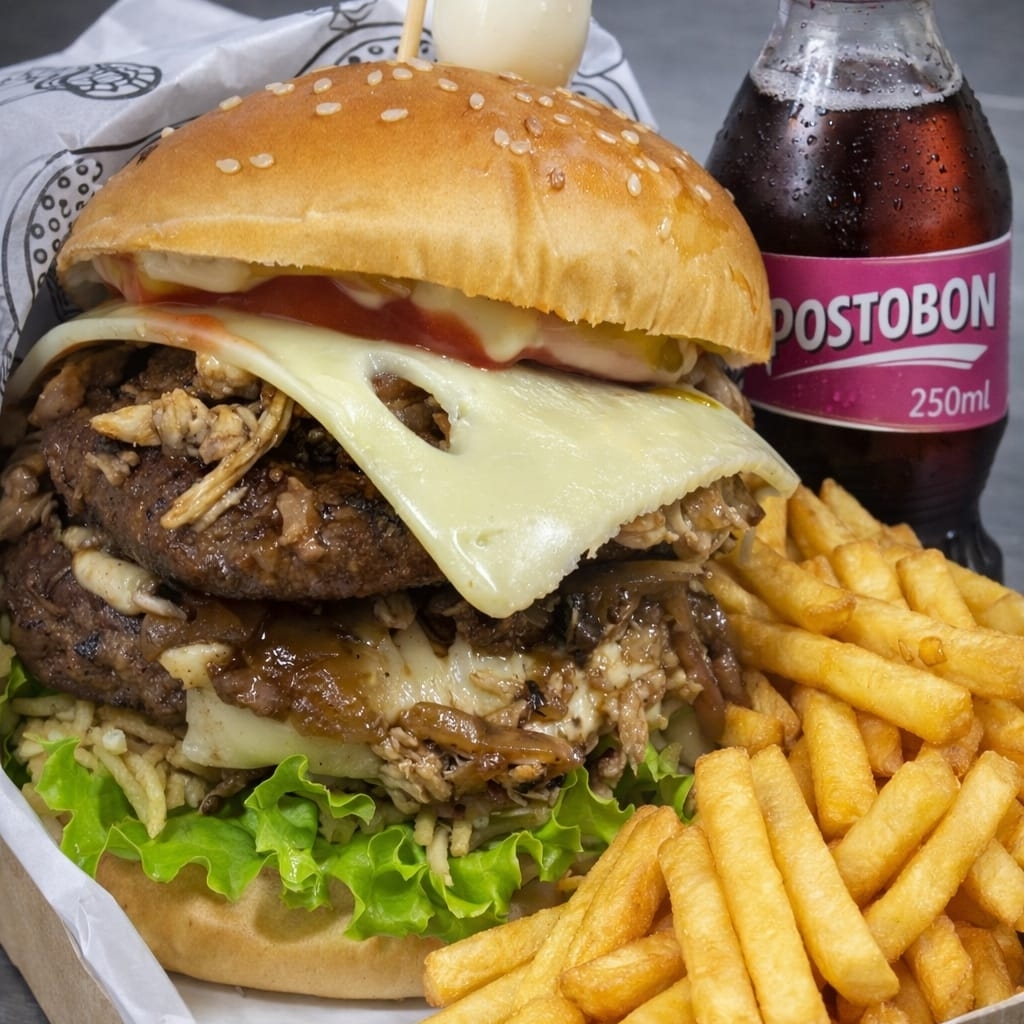 Hamburguesa Doble Carne ..