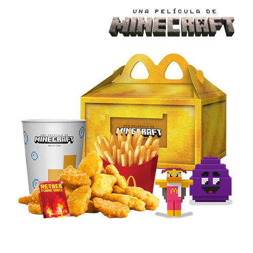 McCombo Mediano 20 Chicken McNuggets + 2 Juguetes Minecraft