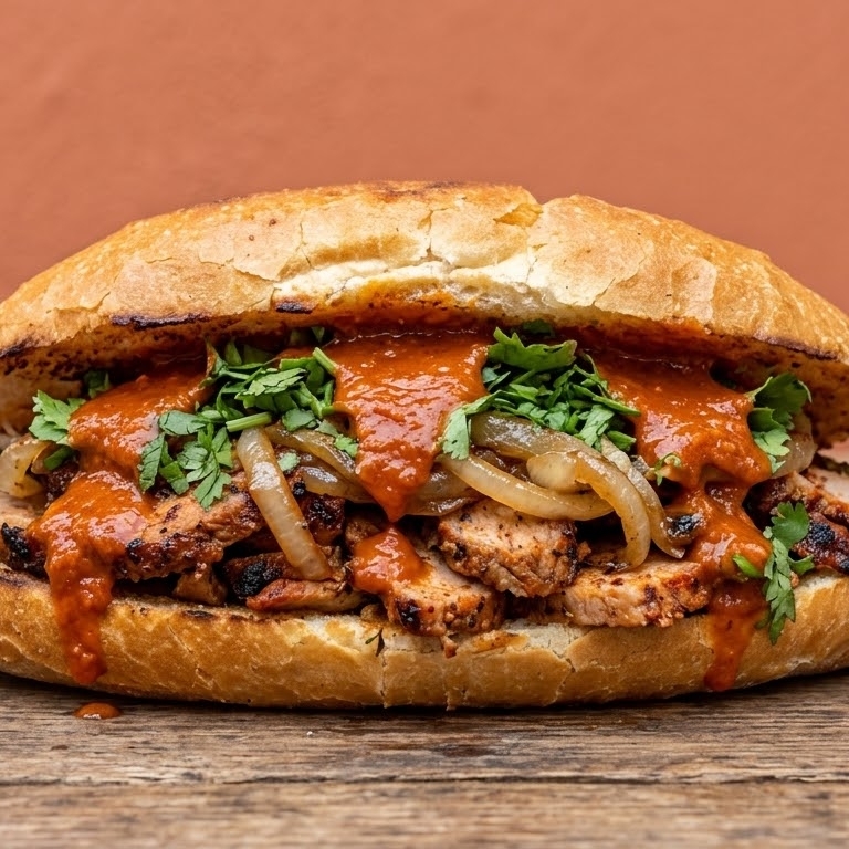 Torta de Adobada Zacatecana