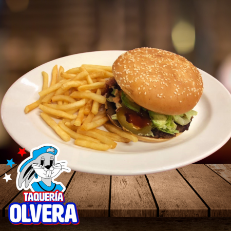 Hamburguesa Sencilla con Papas