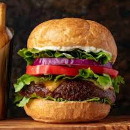 Hamburguesa Clásica Arrachera de 1/2 lb