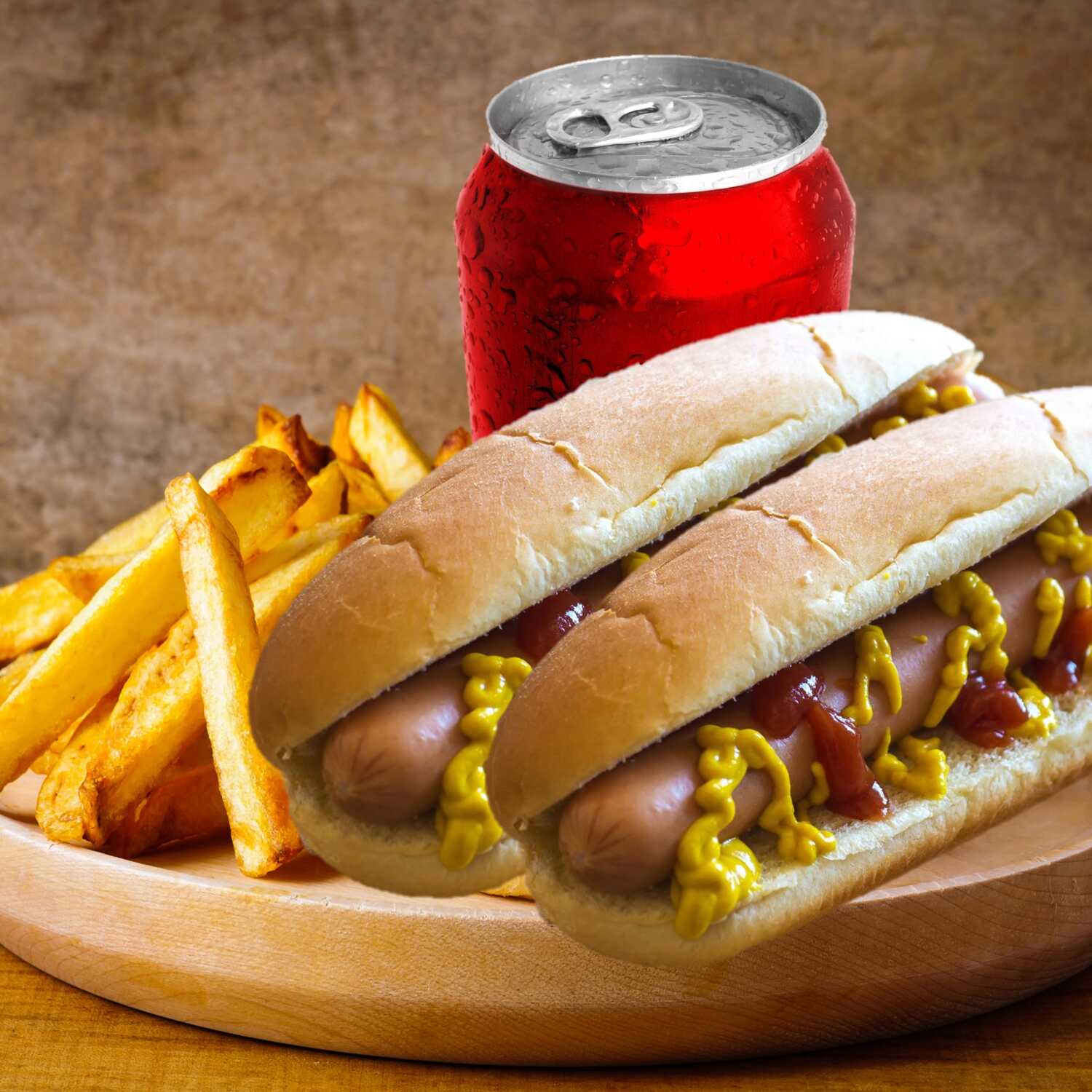 COMBO 2 HOTDOS PAPAS FRITAS Y BEBIDA🌭🌭🍟🥤