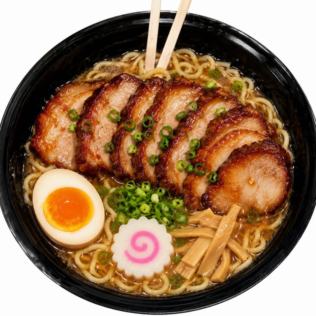Ramen de Char Siu en Caldo.