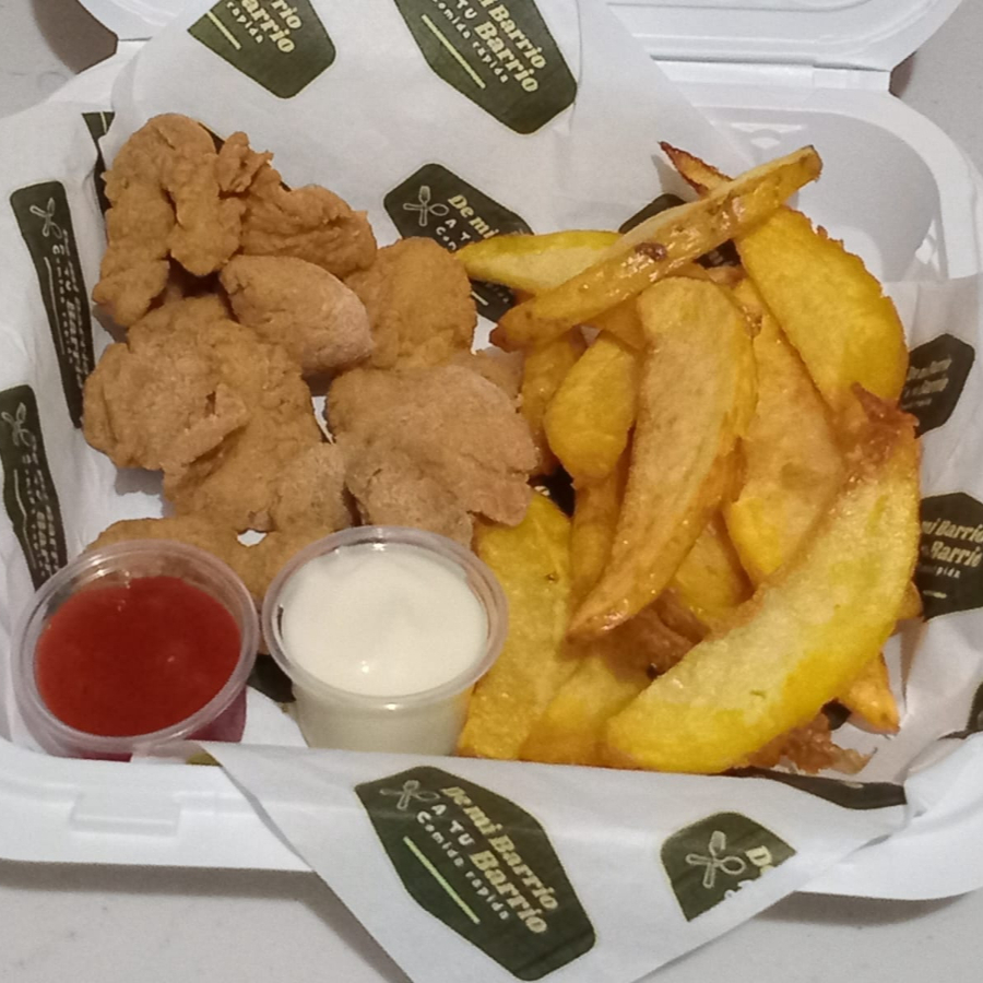 Nuggets con Papas del Campo