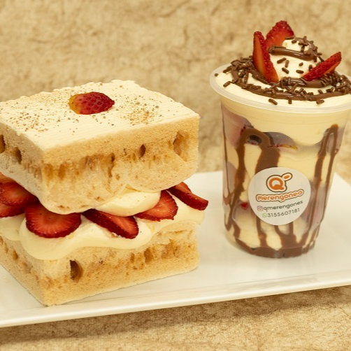 Merengón Tradicional + Fresas con Crema Medianas