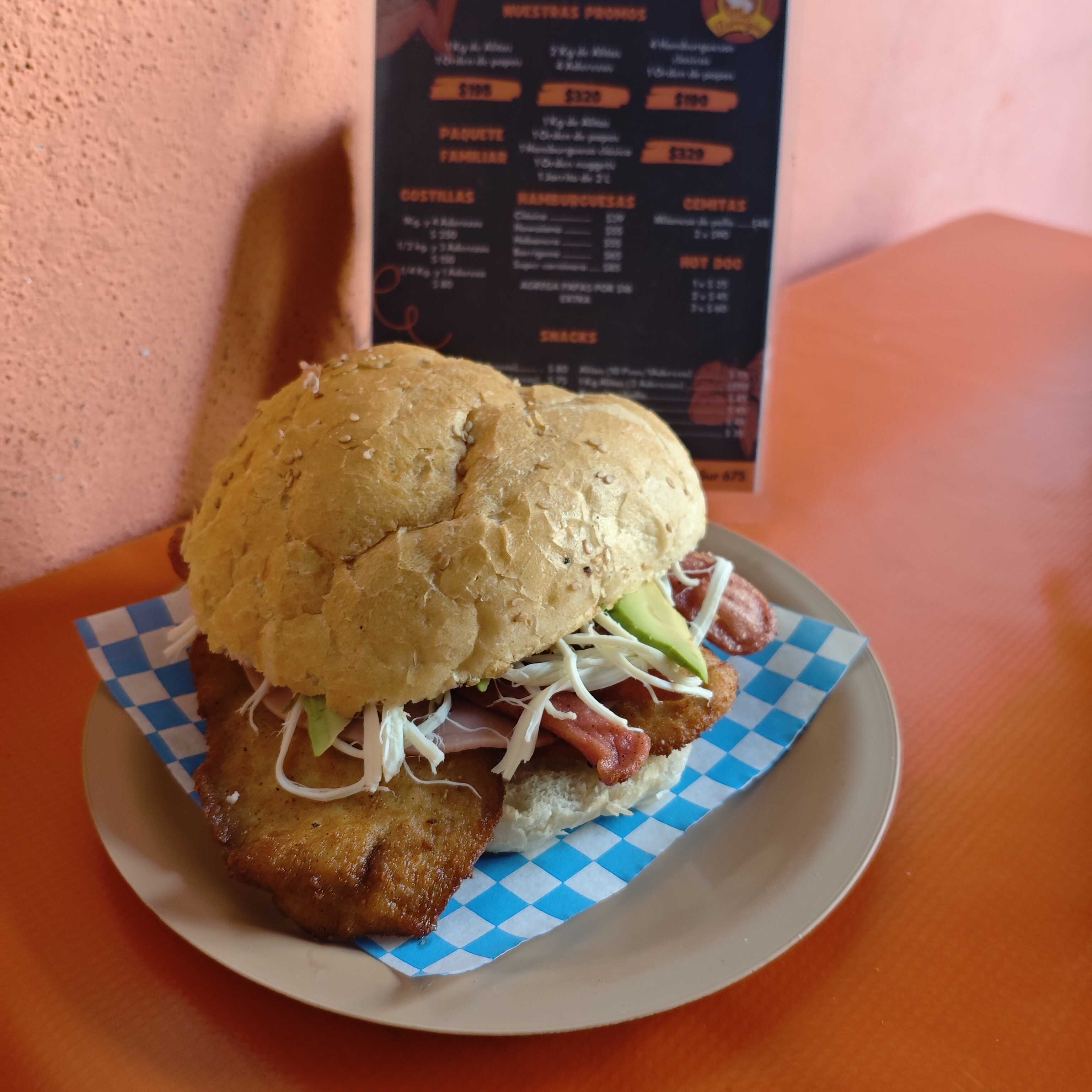 Cemita de Milanesa Cerdo 😱