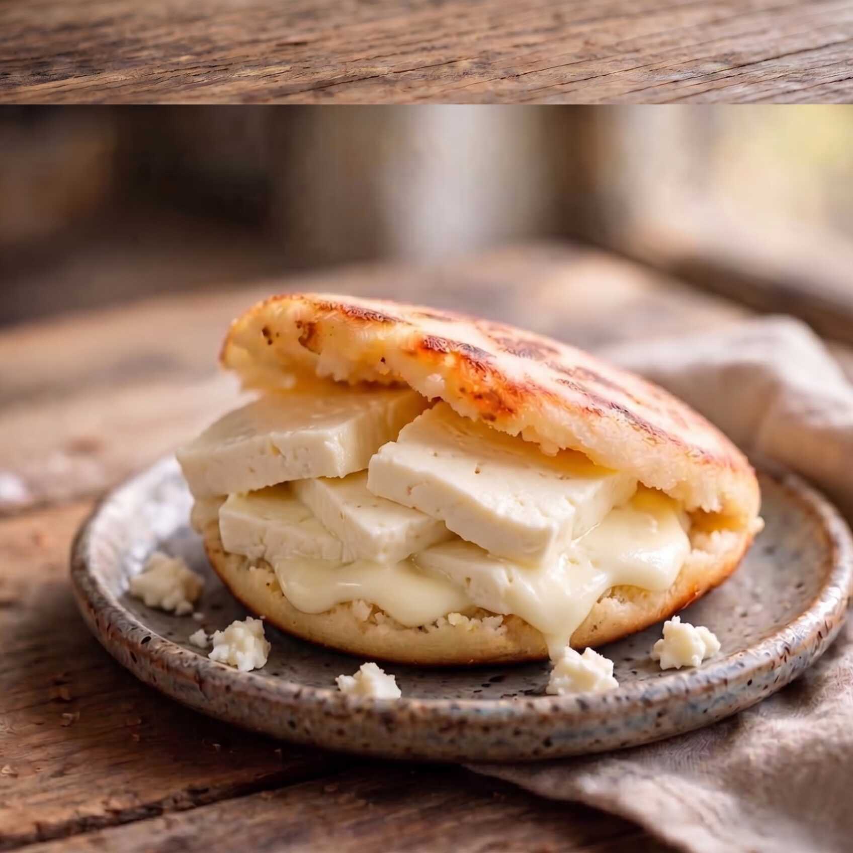 Arepa con Queso Cuajada