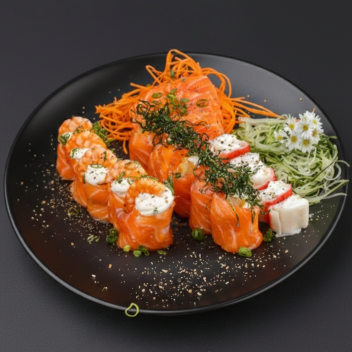 5 sashimi 5 ebi joy 5 Kani Cheese 5 shake maki