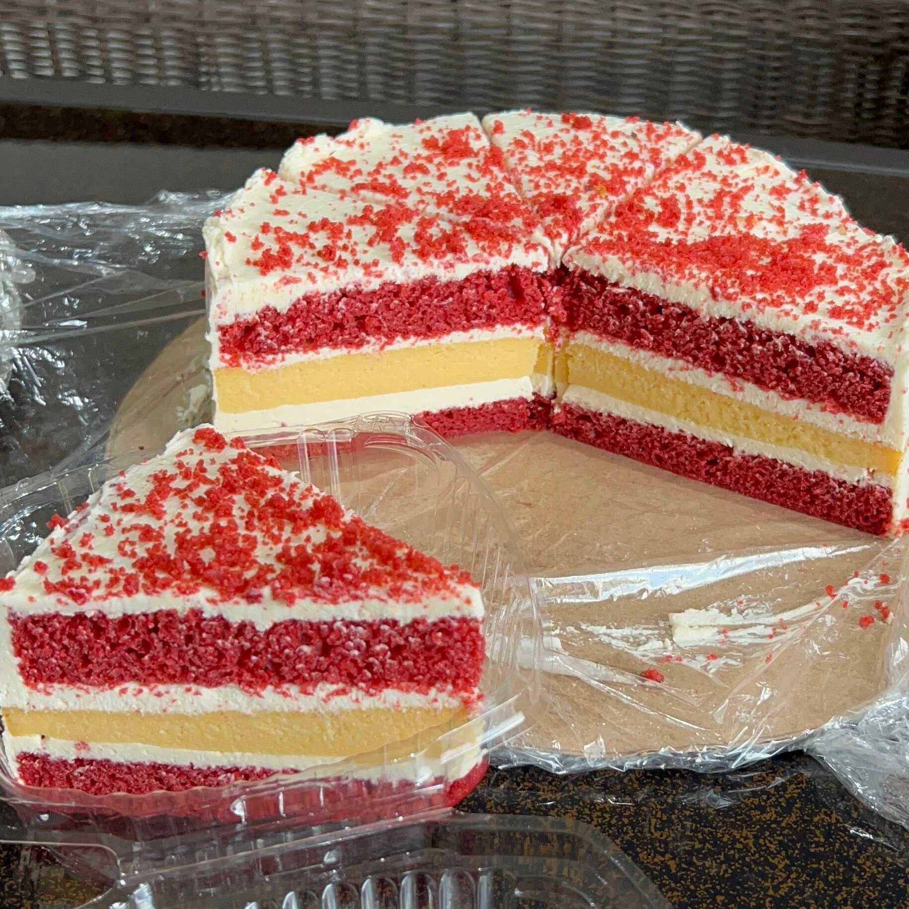 Rebanada de Pastel RedVelvet Cheessecake