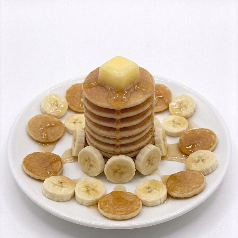 Mini hotcakes (15 piezas) con plátano