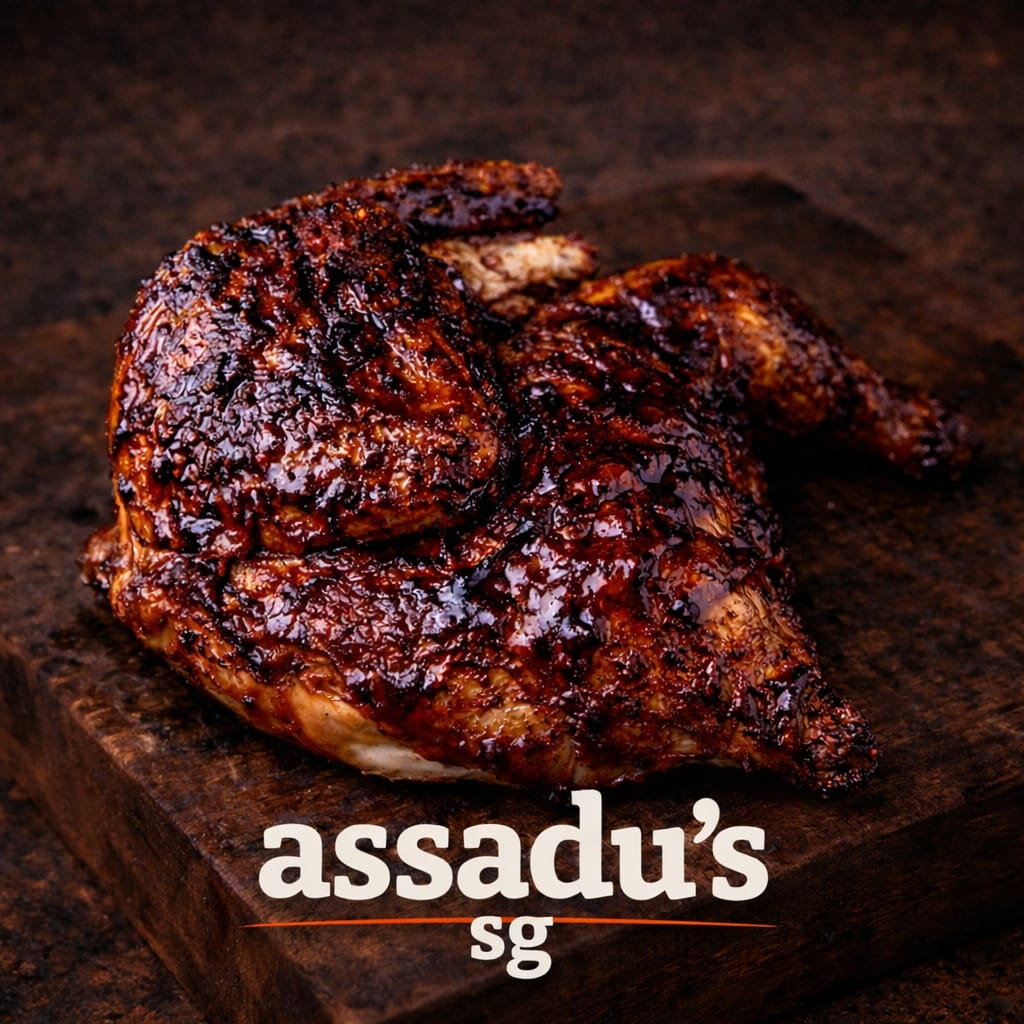 Delicie-se com nosso saboroso 'Meio Frango no Barbecue com Melaço de Rapadura'. Este prato, pertencente à categoria 'Frango com Queijos e Molhos', apresenta uma combinação sublime de sabores. A suculenta carne de frango é lentamente cozida ao molho barbecue, conferindo um sabor defumado e único. Acrescentamos um toque especial com nosso melaço de rapadura, advindo diretamente da Chapada, que adiciona um doce contraste à receita. Um prato vibrante e delicioso, perfeito para quem aprecia uma experiência gastronômica inesquecível.