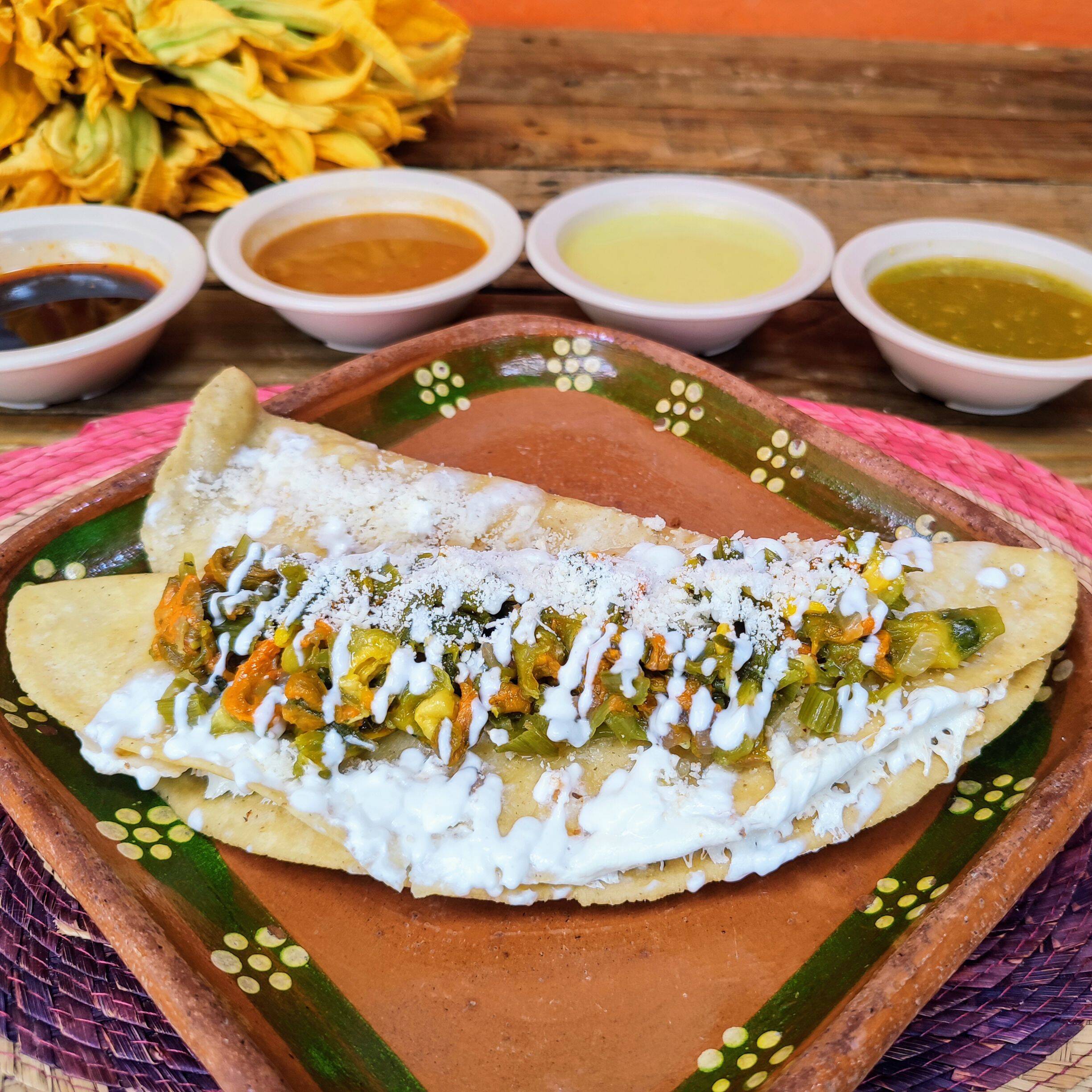 Quesadilla de Flor de Calabaza