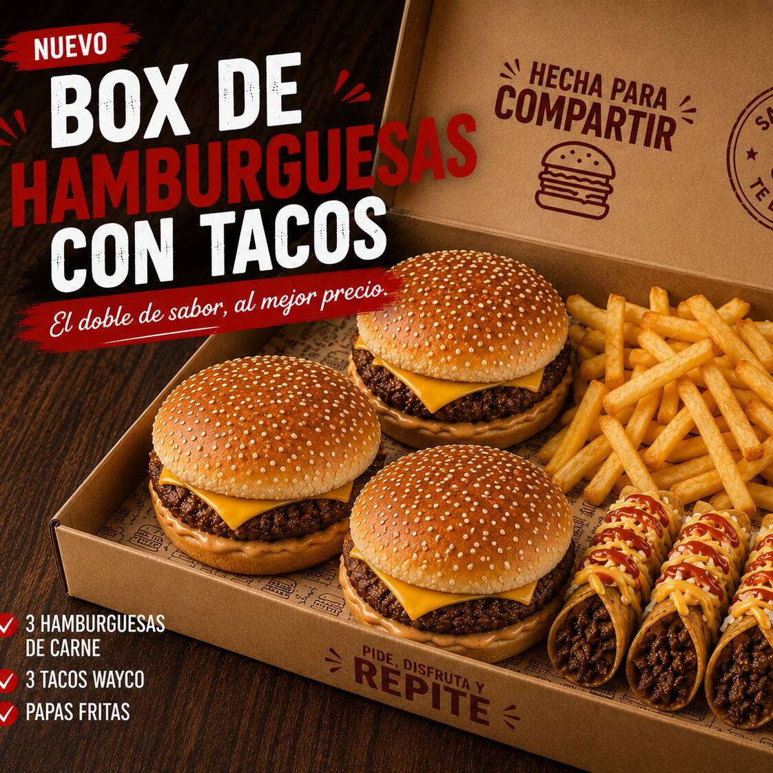 Surtida Box de Burgers y Tacos