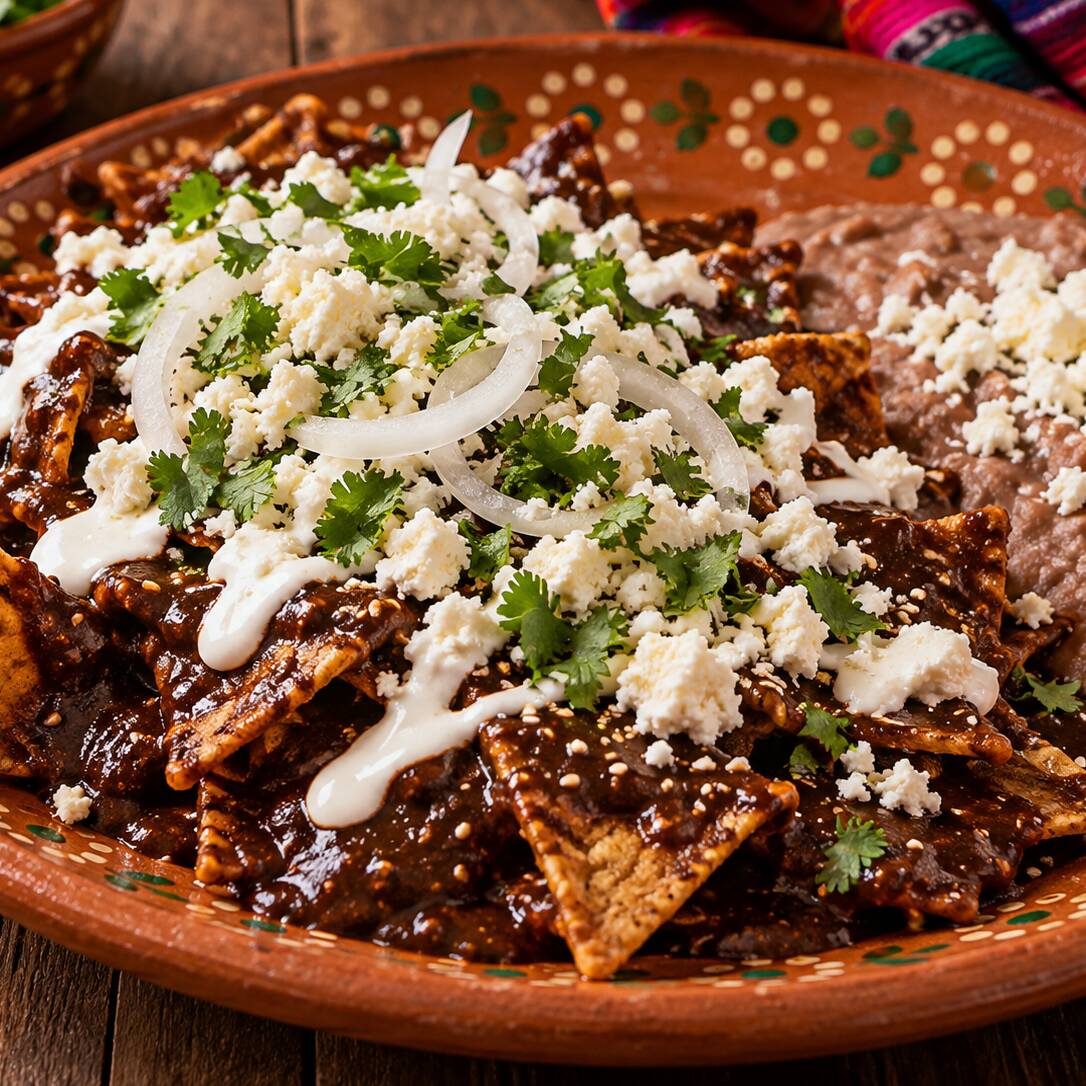 Chilaquiiles con Mole