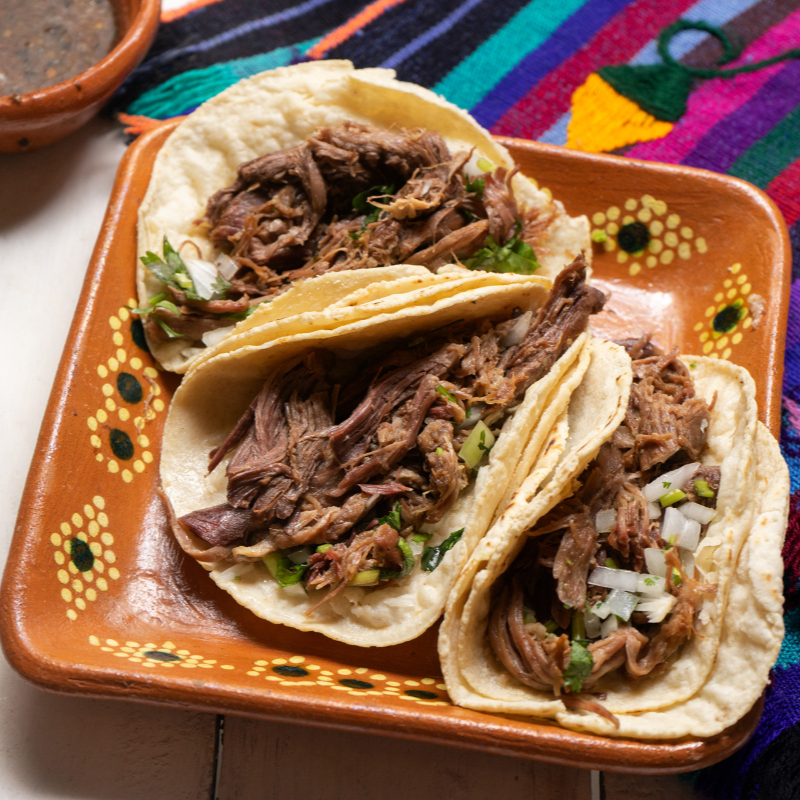 Orden de Tacos de Barbacoa (3 Pza).