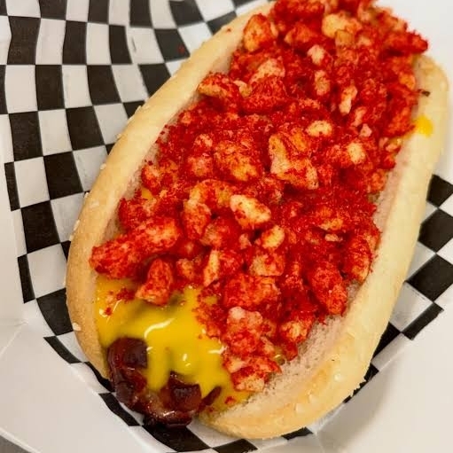 Hotdog doble queso especial al cuadrado