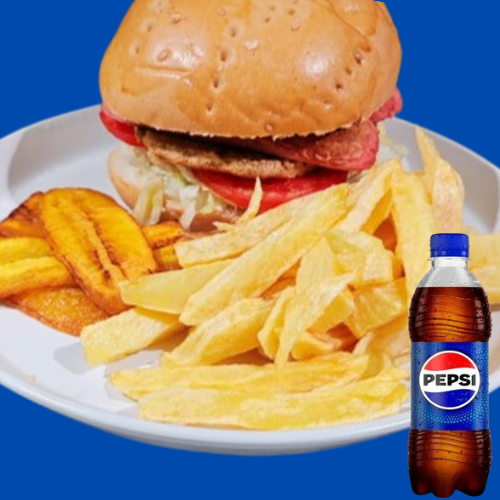 Hamburguesa de Pollo a Lo Pobre