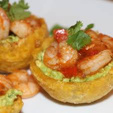 Canastilla de Plátano 20 cm, Relleno de Camarones