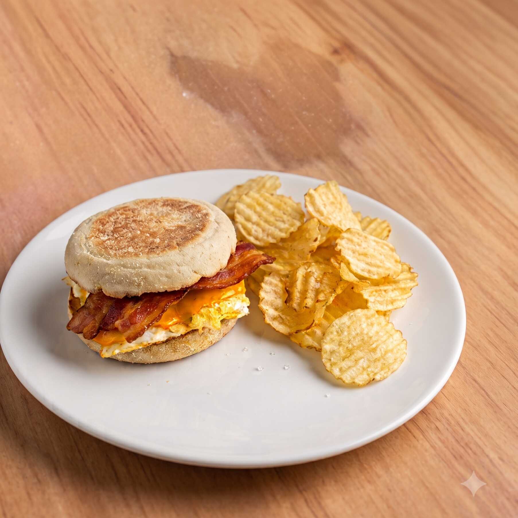 Muffin de Huevito con Side de Papitas Chips