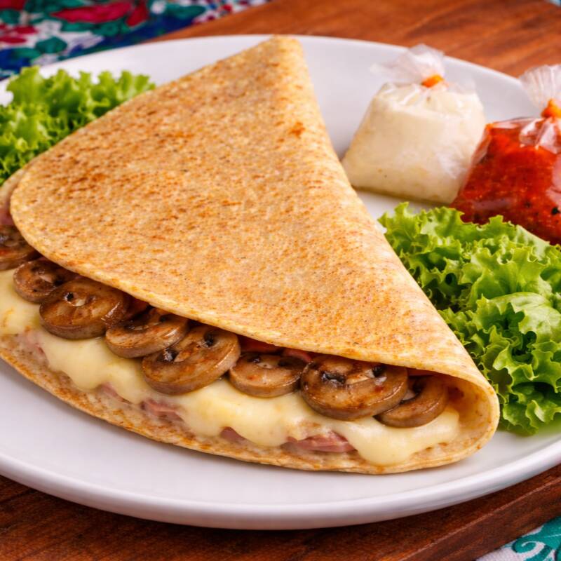 🐼 Queso, Jamón y Champiñon 🫕🦃🍄🟫