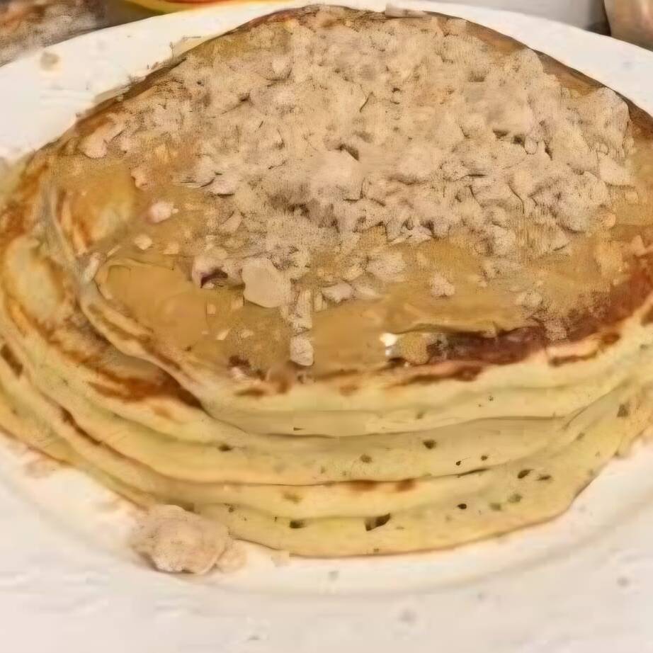 Hot Cakes (3piezas) con crema de mazapán.