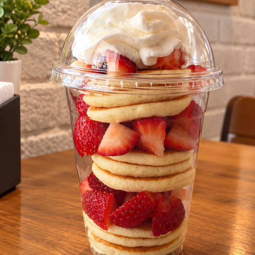 Mini Hot Cakes en Vaso