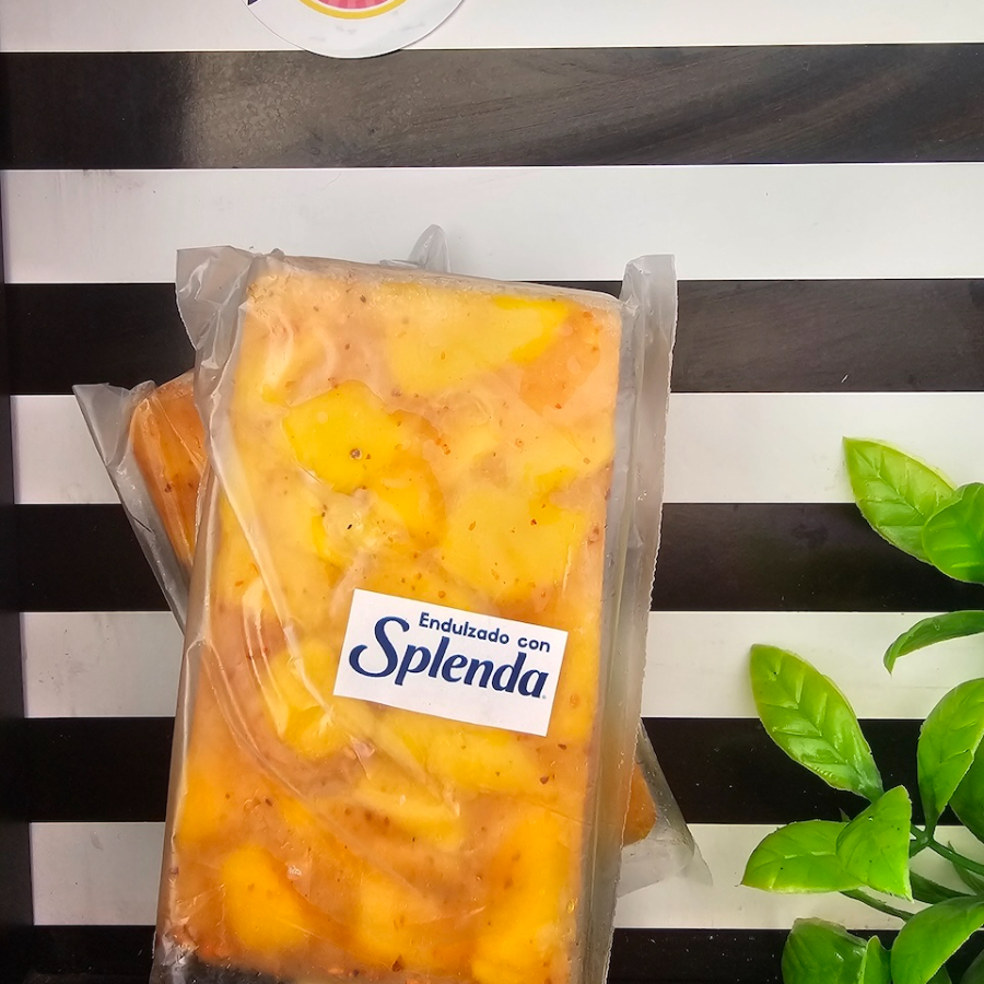 Paleta de Piña con Chile Endulzado con Splenda