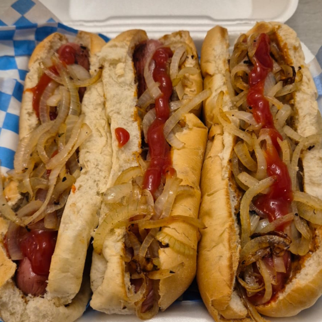 3 HOT DOGS JUMBO CON TOCINO