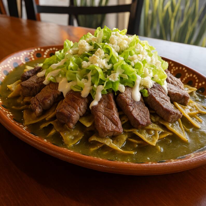 Chilaquiles de Arrachera