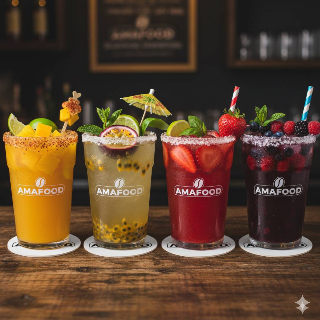 Fresa,Maracuya,Mango Biche,Bluberry 16 Oz