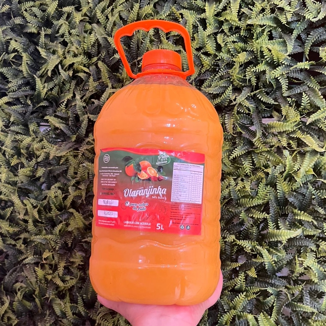 Suco de laranja com acerola natural Laranja, acerola, água e açúcar O Puro Sabor da Fruta